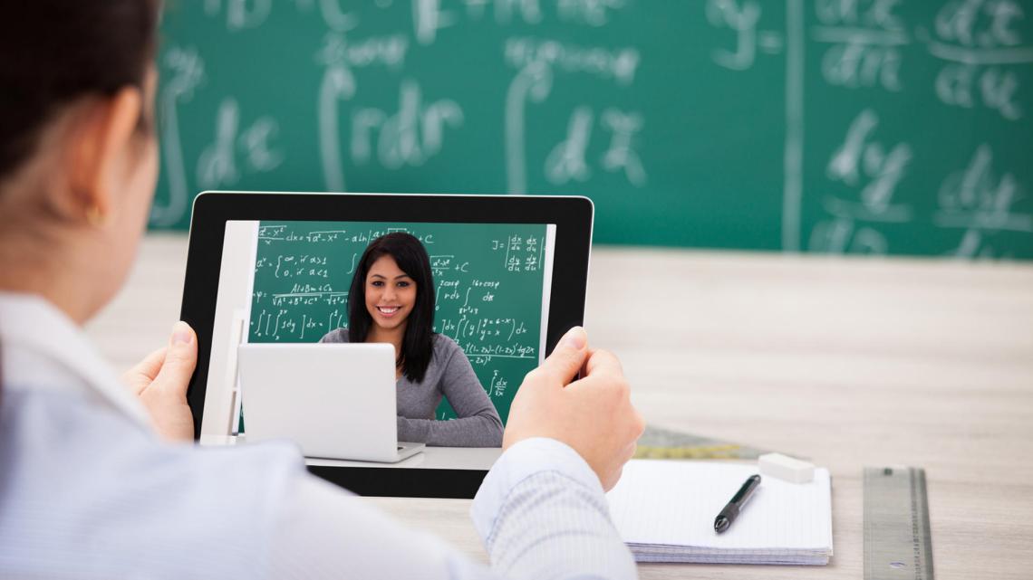 Woman Having Videochat With Digital Tablet